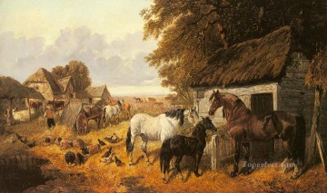ジョン・フレデリック・ヘリング・ジュニア Painting - ヘイ・ジョン・フレデリック・ヘリング・ジュニア馬の持ち込み